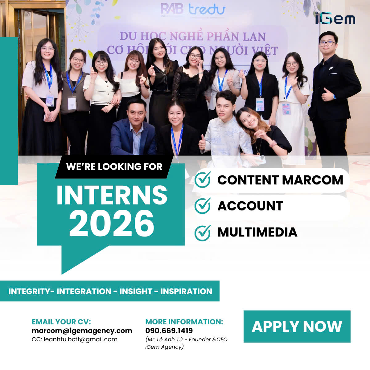 [INTERNSHIP 2026] IGEM CHÀO ĐÓN THỰC TẬP SINH 2026