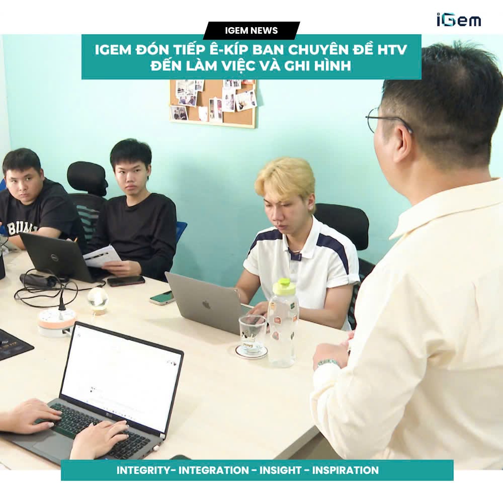 iGEM ĐÓN TIẾP Ê-KÍP BAN CHUYÊN ĐỀ HTV LÀM VIỆC VÀ GHI HÌNH